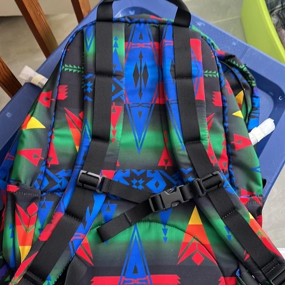 Polo Ralph Lauren Beacon Print Southwestern Aztec Nylon Backpack missing tags
